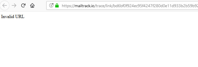 Foutmelding ongeldige URL